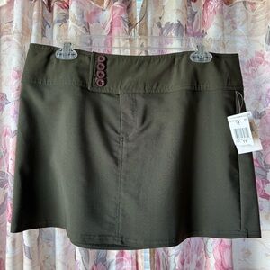 Jolt Olive Mini Skirt with Button Detail
